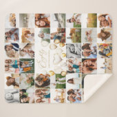 Couverture Sherpa Élégant ballon photo Collage 80e anniversaire (Devant (Horizontal))