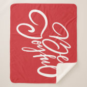 Couverture Sherpa Elégant Be Joyful Holiday Design (Devant)