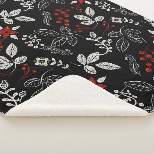 Couverture Sherpa Elegant botanical pattern (3/4)