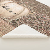 Couverture Sherpa Elégant Citrouille Blanc Or Metallic Fall Pays (3/4)