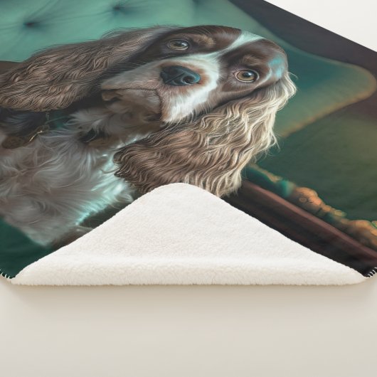 Couverture Sherpa Elégant Cocker Spaniel Classic Portrait Design (3/4)