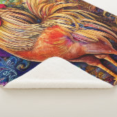 Couverture Sherpa Élégant coq coloré (3/4)