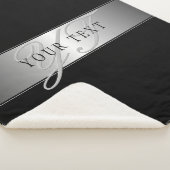 Couverture Sherpa Élégant écriture de script de monogramme modifiabl (3/4)