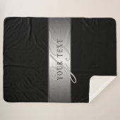Couverture Sherpa Élégant écriture de script de monogramme modifiabl (Devant (Horizontal))