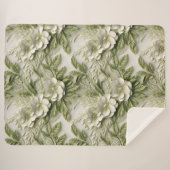 Couverture Sherpa Élégant Embossé 3D Flexible Secours Olive & ivoire (Devant (Horizontal))