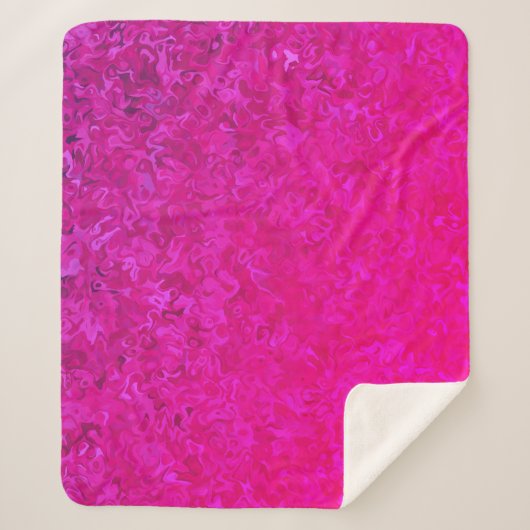 Couverture Sherpa Elégant et moderne fuschia rose abstrait motif (Devant)