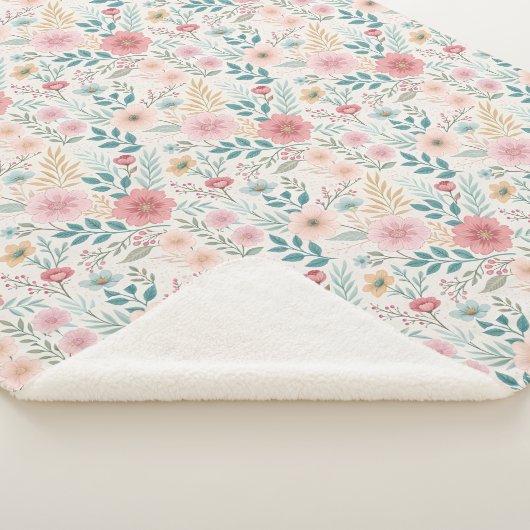 Couverture Sherpa Elegant Floral Seamless Pattern – Sophisticated (3/4)