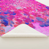Couverture Sherpa Elégant Fuchsia et bleu foncé Limelight Hydrangea (3/4)