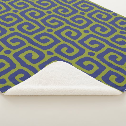 Couverture Sherpa Elegant Green &blue Abstract pattern (3/4)