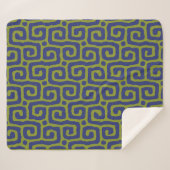 Couverture Sherpa Elegant Green &blue Abstract pattern (Devant (Horizontal))