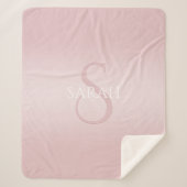 Couverture Sherpa Élégant Monogramme moderne (Devant)