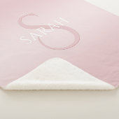 Couverture Sherpa Élégant Monogramme moderne (3/4)