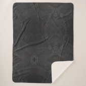 Couverture Sherpa Élégant Motif à écaille gris foncé cuir noir (Devant)