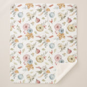 Couverture Sherpa Elégant Motif d'aquarelle d'automne (Devant)