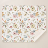 Couverture Sherpa Elégant Motif d'aquarelle d'automne (Devant (Horizontal))