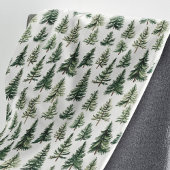 Couverture Sherpa Élégant Motif d'Aquarelle Verte Pine Tree