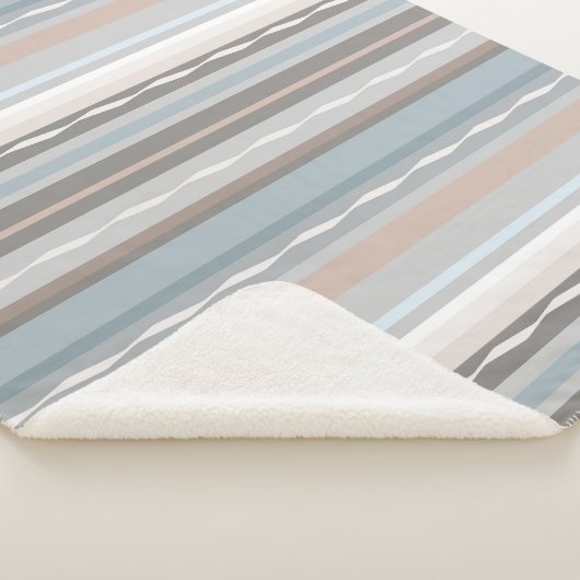 Couverture Sherpa Élégant Motif rayé Sherpa Blanket (3/4)