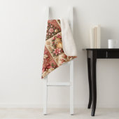 Couverture Sherpa Elegant Pink Christmas Patchwork Blanket (En situation)