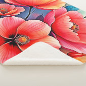 Couverture Sherpa Elegant Poppies: Radiant Nature Art (3/4)