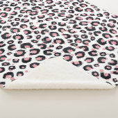 Couverture Sherpa Elegant Rose Gold Black Leopard Pattern (3/4)