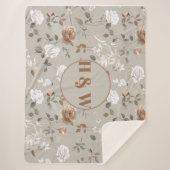 Couverture Sherpa Élégant Rose & Vine Motif Sherpa Blanket (Devant)