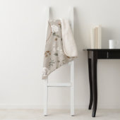 Couverture Sherpa Élégant Rose & Vine Motif Sherpa Blanket (En situation)