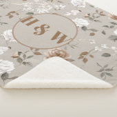 Couverture Sherpa Élégant Rose & Vine Motif Sherpa Blanket (3/4)