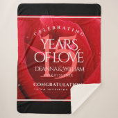 Couverture Sherpa Élégante fête du 15e anniversaire du Mariage Rose (Devant)