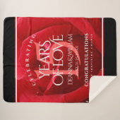 Couverture Sherpa Élégante fête du 15e anniversaire du Mariage Rose (Devant (Horizontal))