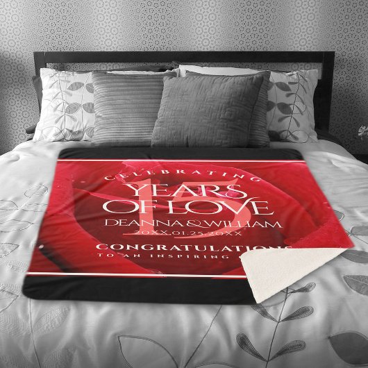 Couverture Sherpa Élégante fête du 15e anniversaire du Mariage Rose