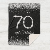 Couverture Sherpa Elégante Parties scintillant d'argent et diamants 