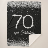 Couverture Sherpa Elégante Parties scintillant d'argent et diamants  (Devant)