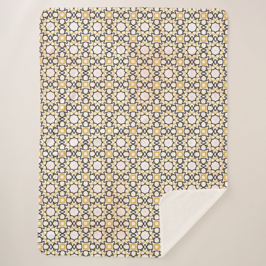 Couverture Sherpa Élégante Sherpa géométrique rose-Clou (Devant)