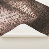 Couverture Sherpa Elégante texture en cuir du soir. (3/4)