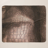 Couverture Sherpa Elégante texture en cuir du soir. (Devant (Horizontal))