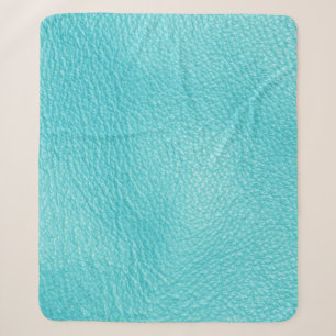 Couverture Sherpa Élégante texture en cuir turquoise