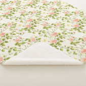 Couverture Sherpa Élégante vigne Rose (3/4)