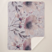 Couverture Sherpa Élément Aquarelle Peinte à la main et Biseau (Devant)