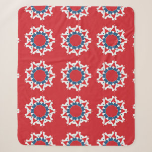 Couverture Sherpa Élément rond Motif sans couture
