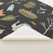 Couverture Sherpa Eléments Chaleureux : Chaleureux Motif. (3/4)