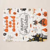 Couverture Sherpa Eléments de design Halloween. Cliparts d'Halloween (Devant (Horizontal))