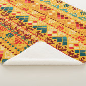Couverture Sherpa Éléments tribaux, motif polyvalent et transparent. (3/4)