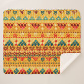 Couverture Sherpa Éléments tribaux, motif polyvalent et transparent. (Devant (Horizontal))