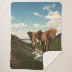 Couverture Sherpa Eléphant