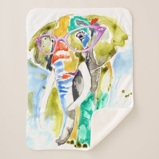 Couverture Sherpa Eléphant à pantalon intelligent (Devant)