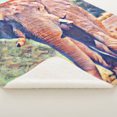 Couverture Sherpa éléphant aquarell (3/4)