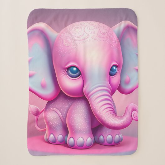 Couverture Sherpa "Eléphant bébé" (Devant)