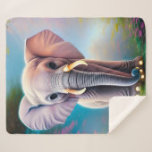 Couverture Sherpa Eléphant bébé (Devant (Horizontal))