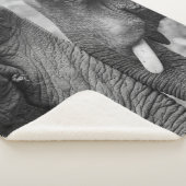 COUVERTURE SHERPA ELEPHANT COUPLE (3/4)