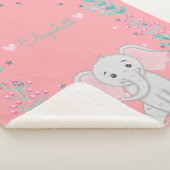 Couverture Sherpa Éléphant de bébé mignon (3/4)